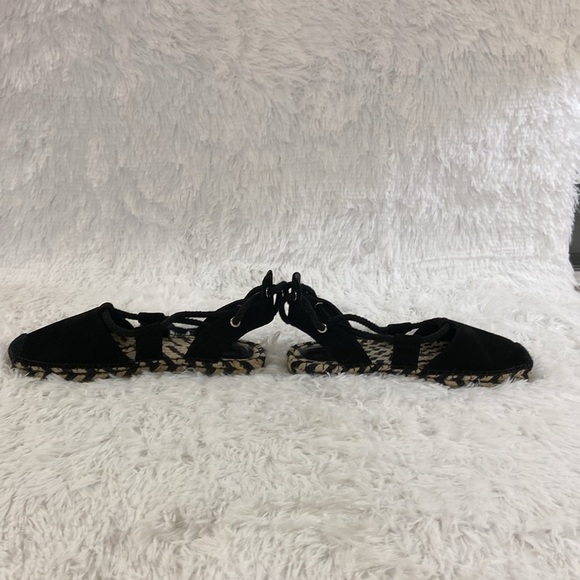 & OTHER STORIES WOMEN FLAT BLACK LACE UP ESPADRILLE SANDALS . SIZE-7 - Picture 2 of 11